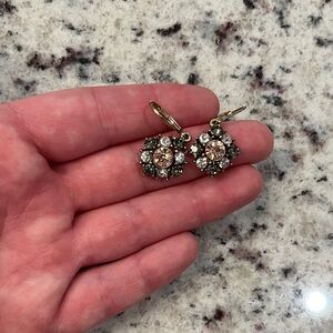 Elegant Gold and Silver Crystal Earrings